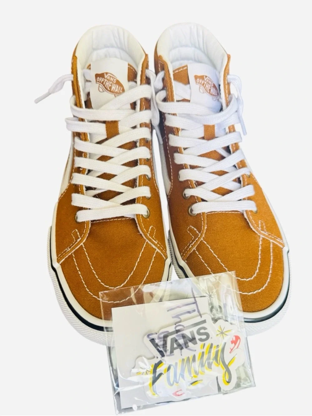 Vans Sk8-Hi Pop Cush comfort Skateboarding High Top Sneakers in Mustard size 6.5
